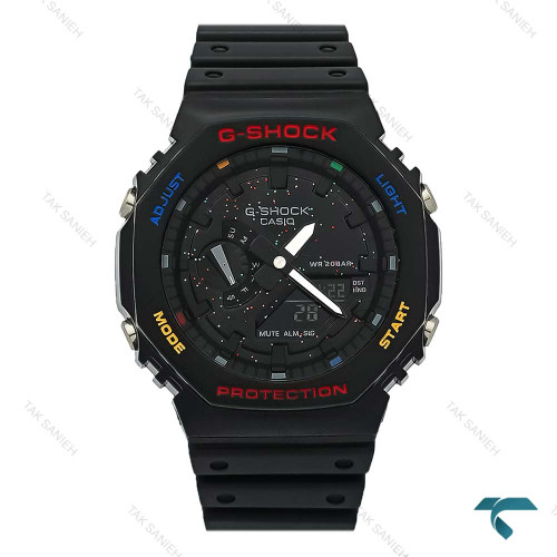 جی شاک GA2100 مردانه مشکی صفحه آبرنگی GShock-8385-G