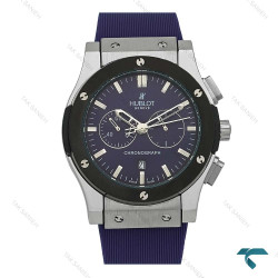 ساعت هابلوت مردانه سه موتوره کرنوگراف سیلور سرمه ای Hublot-8394-G