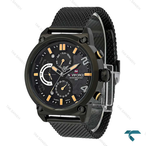 ساعت مچی مردانه نیوی فورس NF9068 فول مشکی بند حصیری NaviForce-8400-G ساعت مچی مردانه نیوی فورس NF9068 فول مشکی بند حصیری NaviForce-8400-G