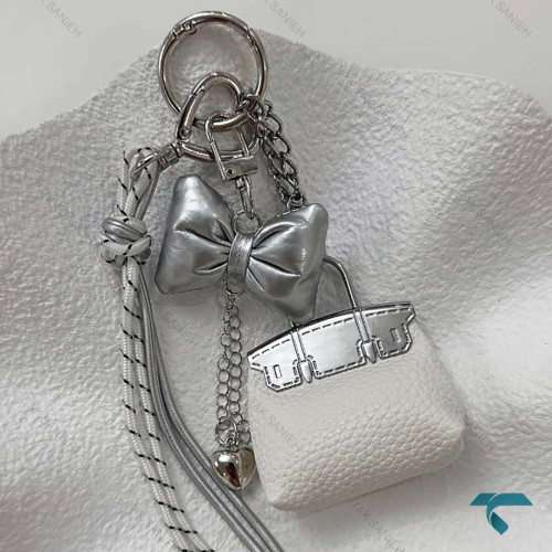 چارم بگ هرمس سفید سیلور Hermes-8446-L