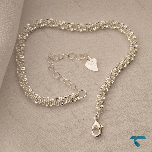 دستبند زنانه نقره ایی خاویاری Bracelet-8468-L