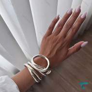 دستبند زنانه نقره ایی فرمی Bracelet-8469-L