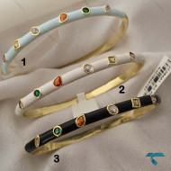 دستبند میناکاری نگین دار MinaKari-8497-L