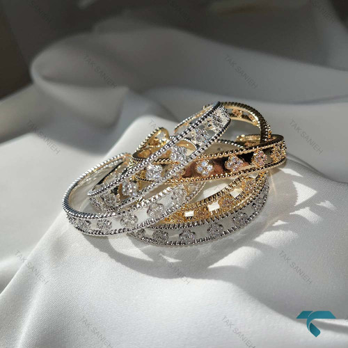 دستبند ونکلیف طرح طلا VanCleef-8522-L