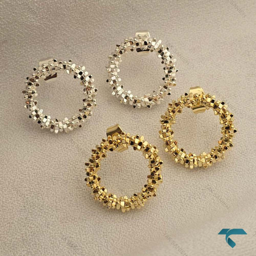 گوشواره گرد خاویاری Ghoshvareh-8549-L