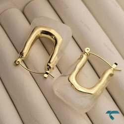 گوشواره رزینی طلایی Ghoshvareh-8551-L