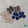 گوشواره میناکاری گل رنگبندی Ghoshvareh-8557-L