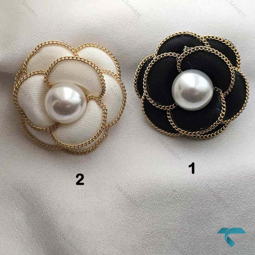 گلسینه طرح شنل شیری و مشکی طلایی GolSineh-8899-L