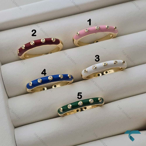 رینگ میناکاری نگین دار Ring-8689-L