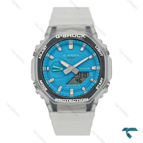 ساعت جیشاک GA-2100 مردانه شیشه ای صفحه تیفانی GShock-8520-G