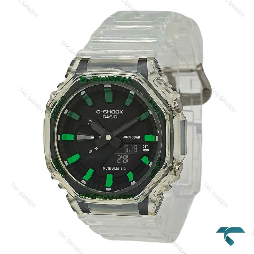 جیشاک GA2100 مردانه شیشه ای ایندکس سبز GShock-8715-G جیشاک GA2100 مردانه شیشه ای ایندکس سبز GShock-8715-G