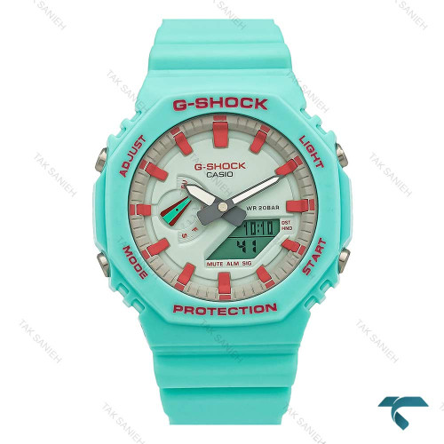جی شاک GA2100 مردانه سبزآبی ایندکس قرمز Casio-7329-G جی شاک GA2100 مردانه سبزآبی ایندکس قرمز Casio-7329-G
