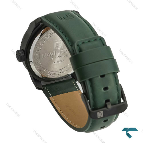 ساعت مردانه نیوی فورس NF9202 بند چرم سبز NaviForce-7337-G