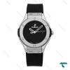 ساعت زنانه هابلوت سیلور صفحه مشکی مهندسی Hublot-7367-L
