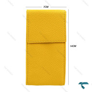 کیف ساعت مچی مسافرتی چرمی زرد TWB-Yellow-7362-U
