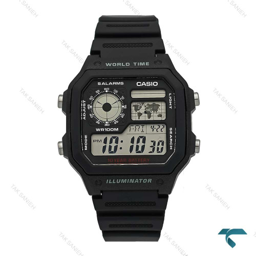 ساعت کاسیو AE-1200WH-1AV مردانه مشکی Casio-7393-G ساعت کاسیو AE-1200WH-1AV مردانه مشکی Casio-7393-G