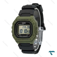 ساعت مچی W-218H اورجینال مردانه سبز مشکی Casio-7395-G