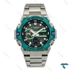 ساعت جیشاک GST-B400 مردانه سیلور صفحه سبز Casio-7411-G