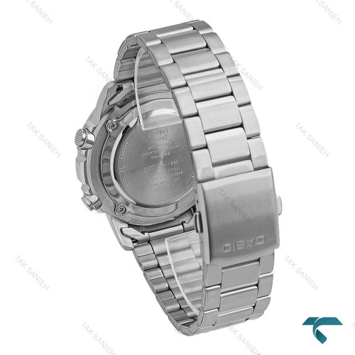 ساعت کاسیو AMW-880 اصل مردانه سیلور صفحه مشکی Casio-7413-G