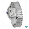 ساعت کارتیه Santos De Cartier مردانه نقره ای اسکلتون سبز Cartier-7427-G