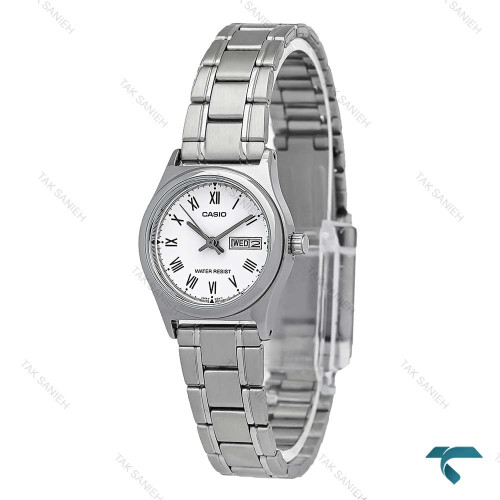 ساعت کاسیو LTP-V006D-7BUDF زنانه سیلور صفحه سفید Casio-7447-L