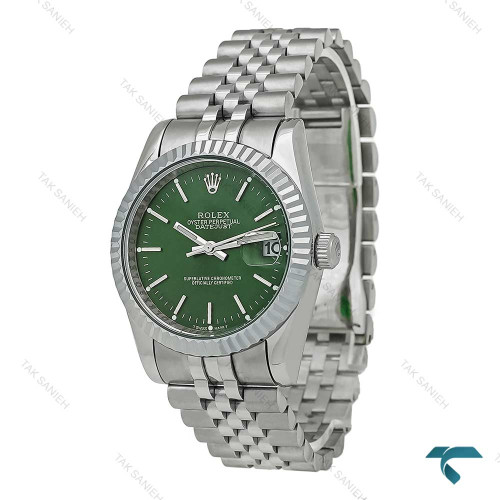 ساعت مردانه Rolex استیل صفحه سبز خطی Rolex-7484-G