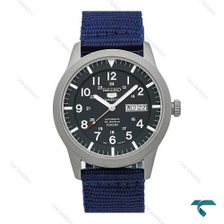 ساعت مچی سیکو 5 اسپرت مردانه سیلور بند برزنت سرمه ای Seiko-7510-G