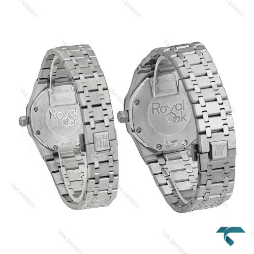 ساعت اودمار پیگه ست استیل صفحه مشکی ساده AP-7515-S