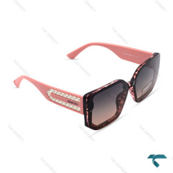 عینک گوچی آفتابی زنانه بند صورتی Gucci-7560-L