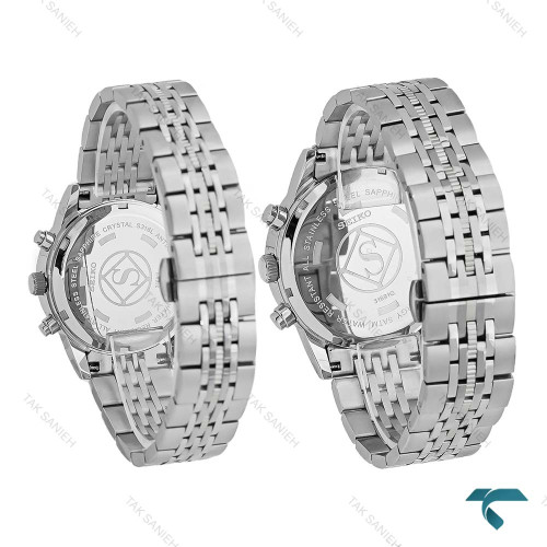 ست ساعت سه موتوره سیکو تمام استیل Seiko-8738-S ست ساعت سه موتوره سیکو تمام استیل Seiko-8738-S