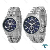ست ساعت مچی سیکو سه موتوره استیل صفحه سرمه ای Seiko-8741-S