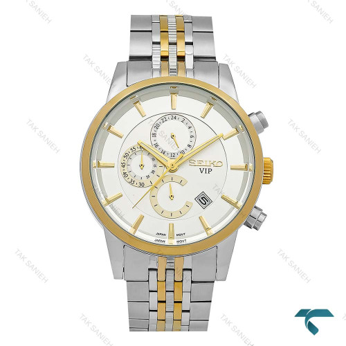 ساعت مچی سیکو مردانه دورنگ طلایی Seiko-8743-G ساعت مچی سیکو مردانه دورنگ طلایی Seiko-8743-G
