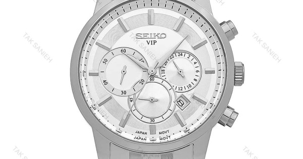 ساعت مردانه سیکو سه موتوره تمام سیلور Seiko-8744-G