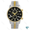 ساعت سیکو دورنگ طلایی کورنوگراف صفحه مشکی Seiko-8745-G