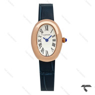 ساعت کارتیر Baignoire زنانه رزگلد بند سرمه ای Cartier-9845-L