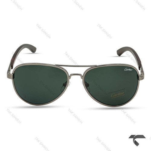 عینک دودی مردانه کارتیه CT2851-2 شیشه سبز دسته قهوه ای Cartier-9862-G عینک دودی مردانه کارتیه CT2851-2 شیشه سبز دسته قهوه ای Cartier-9862-G