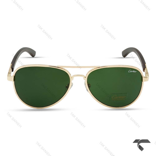 عینک آفتابی مردانه CT2851-4 کارتیه طلایی شیشه سبز خلبانی Cartier-9864-G عینک آفتابی مردانه CT2851-4 کارتیه طلایی شیشه سبز خلبانی Cartier-9864-G