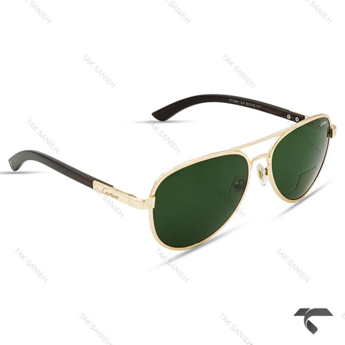عینک آفتابی مردانه CT2851-4 کارتیه طلایی شیشه سبز خلبانی Cartier-9864-G عینک آفتابی مردانه CT2851-4 کارتیه طلایی شیشه سبز خلبانی Cartier-9864-G