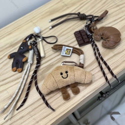 چارم بگ کروسان طرح جلی کت  Charm bag-9935-L