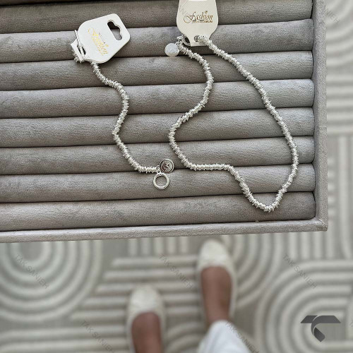 ست گردنبند و دستبند قفل تی سیلور  No Name-9950-S
