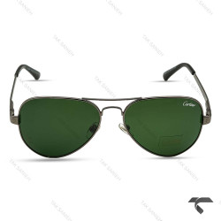 عینک کارتیر خلبانی مردانه P2863-5 فریم دودی لنز سبز Cartier-9970-G