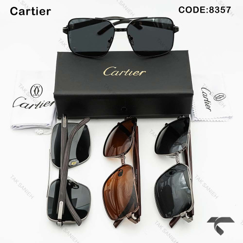 عینک کارتیر مردانه 8357-1 پولار مشکی Cartier-9973-G