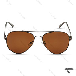 عینک آفتابی کارتیر خلبانی P1024-2 مردانه قهوه ای Cartier-9978-G
