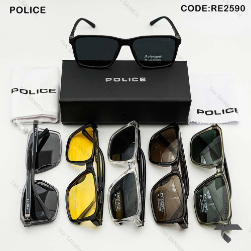 عینک آفتابی پلیس RE2590-1 مردانه یووی 400 پلاریزه Police-10006-G
