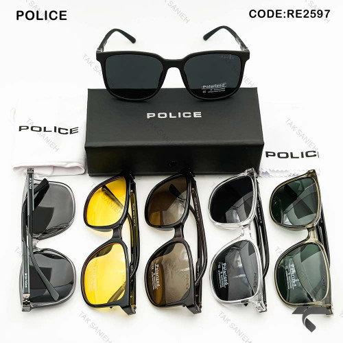 عینک مردانه پلیس RE2597-1 یووی 400 پلاریزه Police-10024-G