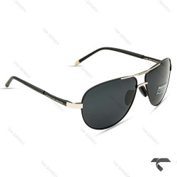 عینک دودی پورشه مردانه P1090-3 مشکی سیلور پلاریزه Cartier-9988-G