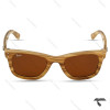 عینک دودی ریبن RB0502-6 فریم کائوچوبی طرح چوب RayBan-10063-U