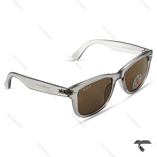 عینک دودی ریبن RB2140-5 طوسی شفاف صفحه قهوه ای RayBan-10068-U