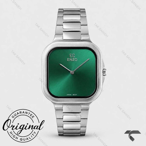 انزو اورجینال EC-1706ASG مردانه سیلور صفحه سبز Enzo-10111-G