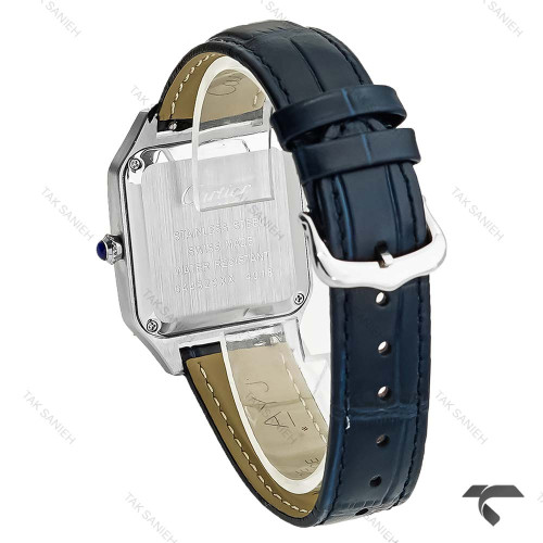 ساعت کارتیه سانتوس دومونت سیلور بند سرمه ای Cartier-10615-G ساعت کارتیه سانتوس دومونت سیلور بند سرمه ای Cartier-10615-G